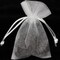 The Ribbon People Club Pack of 144 White Solid Organza Gift Bags 3" x 4"